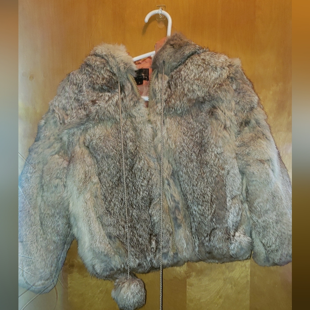 Girls Rabbit Fur Coat